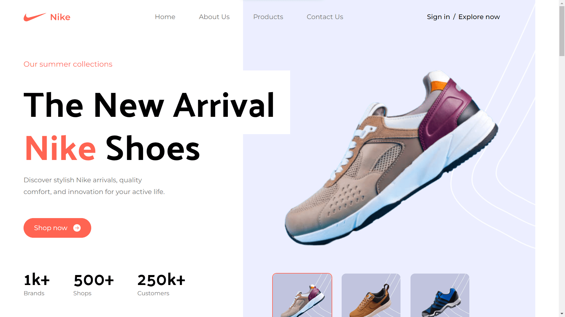 Screenshot of Nike